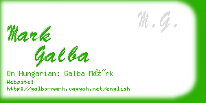 mark galba business card